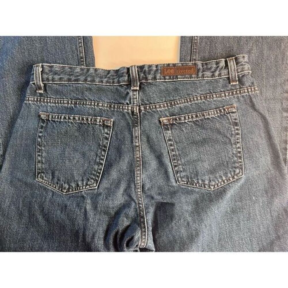 LEE Ultimate 5 Riveted womens straight jeans size 14 M Medium cotton W34 L32 - Picture 5 of 11